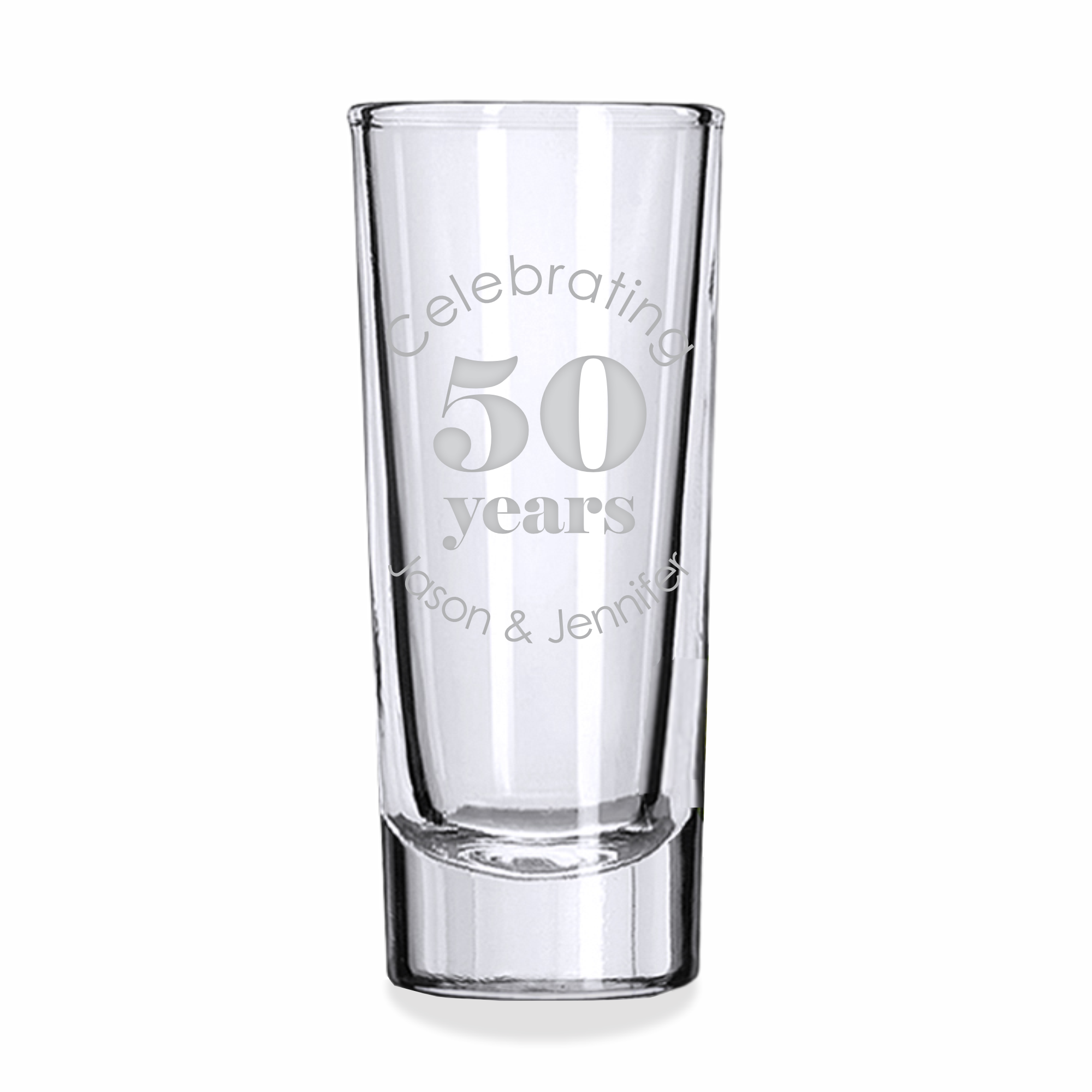 Celebrate With Us | Personalized 2oz Tall Shot Glass